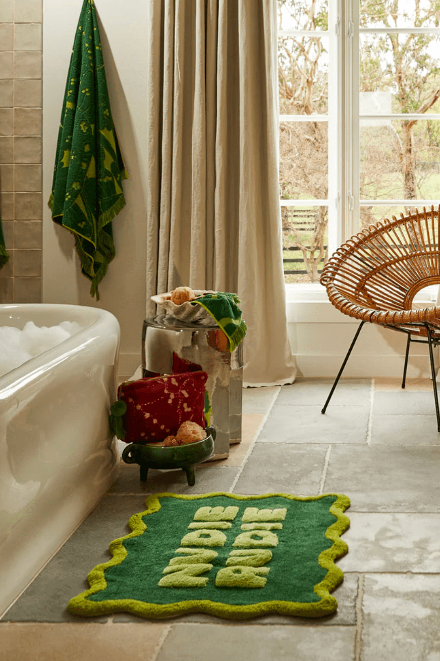 Sage and Clare Amalie Nudie Bath Mat Kelp