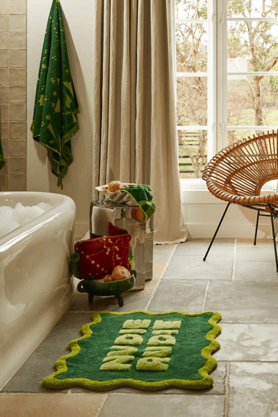 Sage and Clare Amalie Nudie Bath Mat Kelp