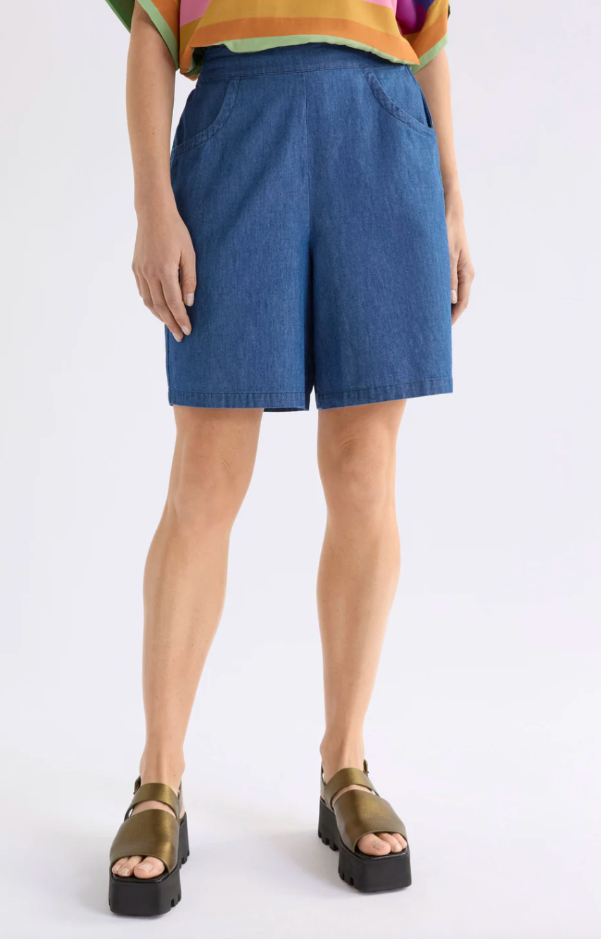 Elk the Label Mid Blue Denim Strom Short