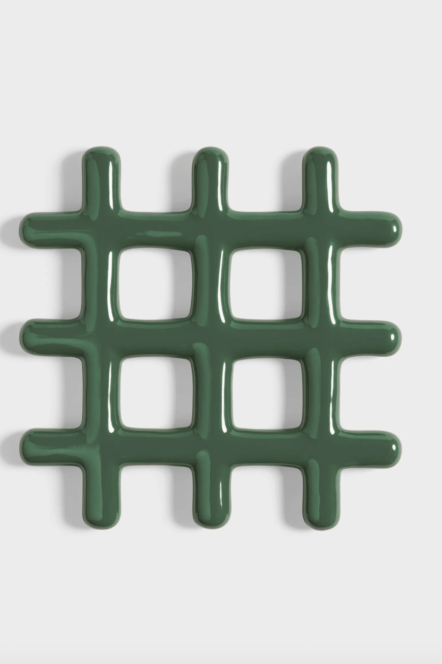 Klevering Trivet Grid Green