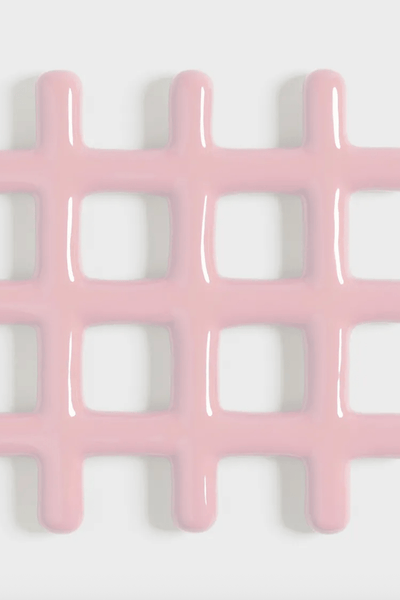 Klevering Trivet Grid Pink