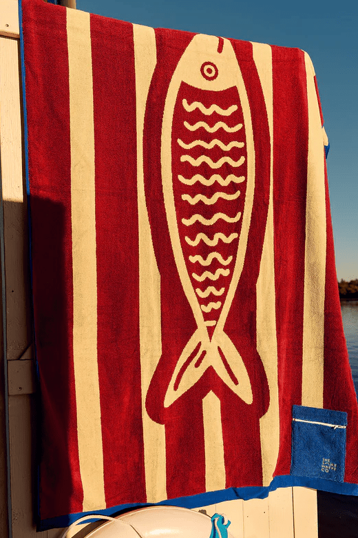 The Somewhere Co Overboard Beach Towel