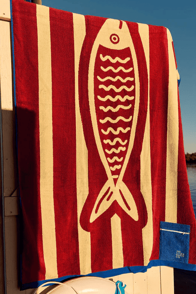 The Somewhere Co Overboard Beach Towel