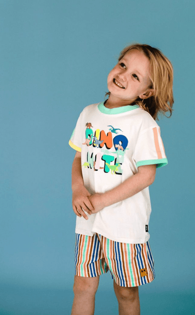 Rock Your Kid Textured Short Retro Stripe