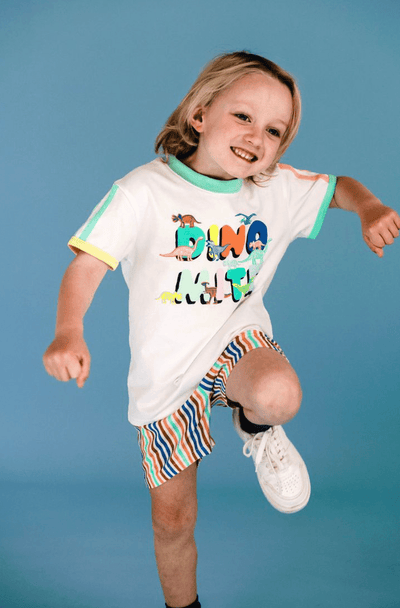 Rock Your Kid Textured Short Retro Stripe