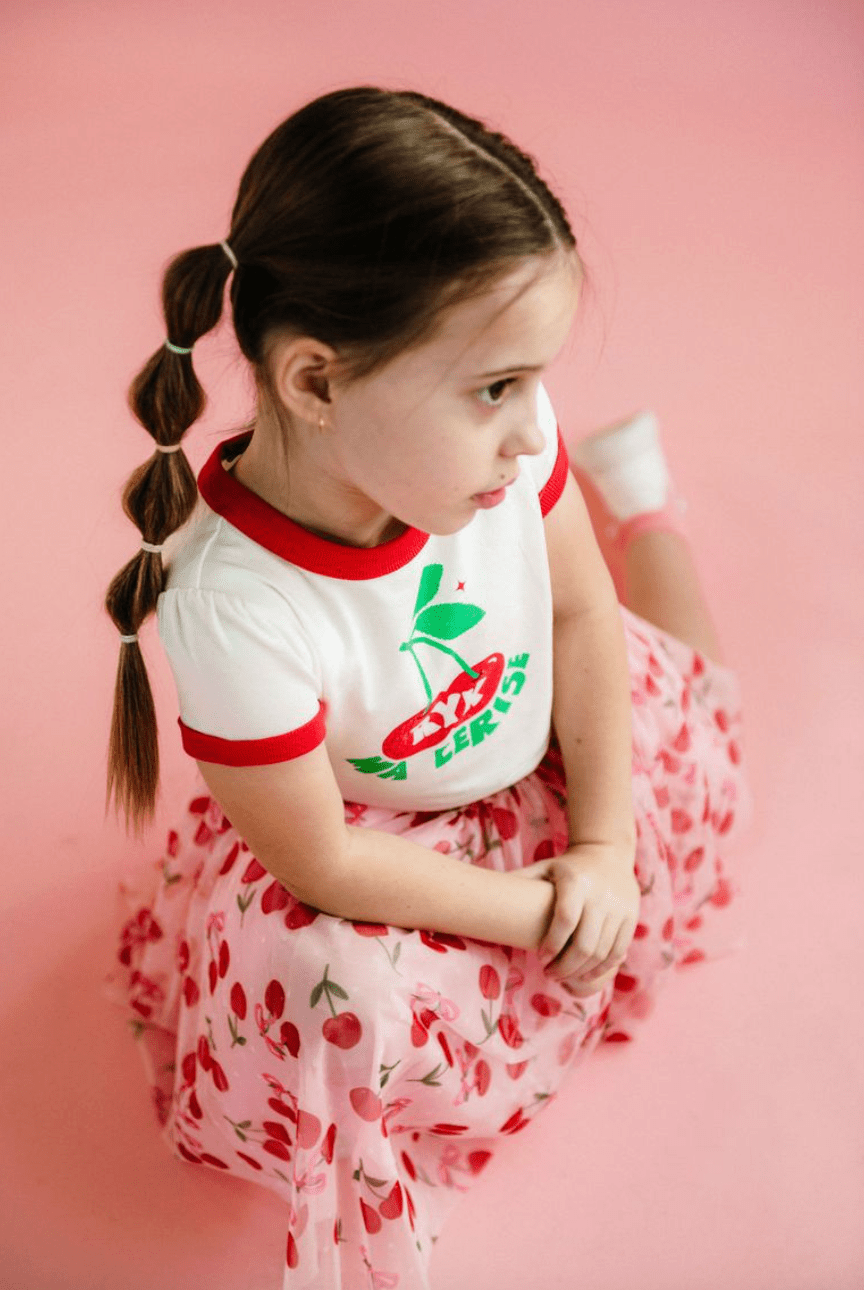 Rock Your Kid Billie Ringer Tee Cream