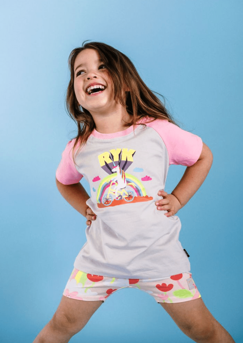 Rock Your Kid Kylie Raglan Tee Coral