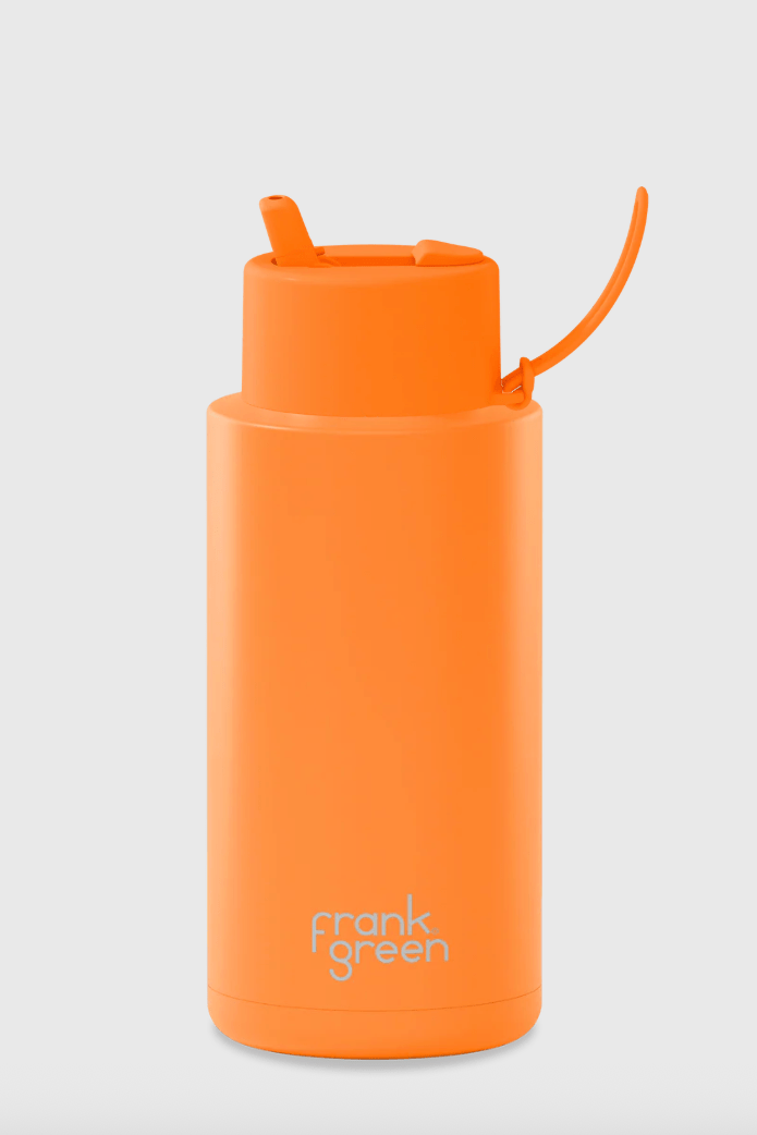 Frank Green 34oz Ceramic Reusable Bottle with Flip Straw Lid