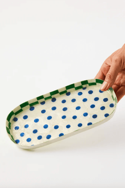 Jones and Co Paradis Blue Spot Tray