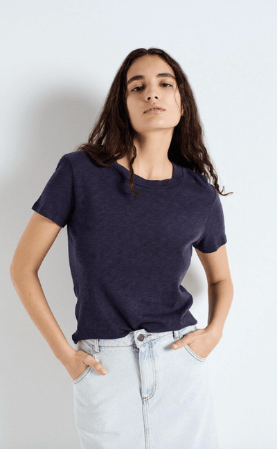 American Vintage Sonoma Fitted TShirt Navy Blue