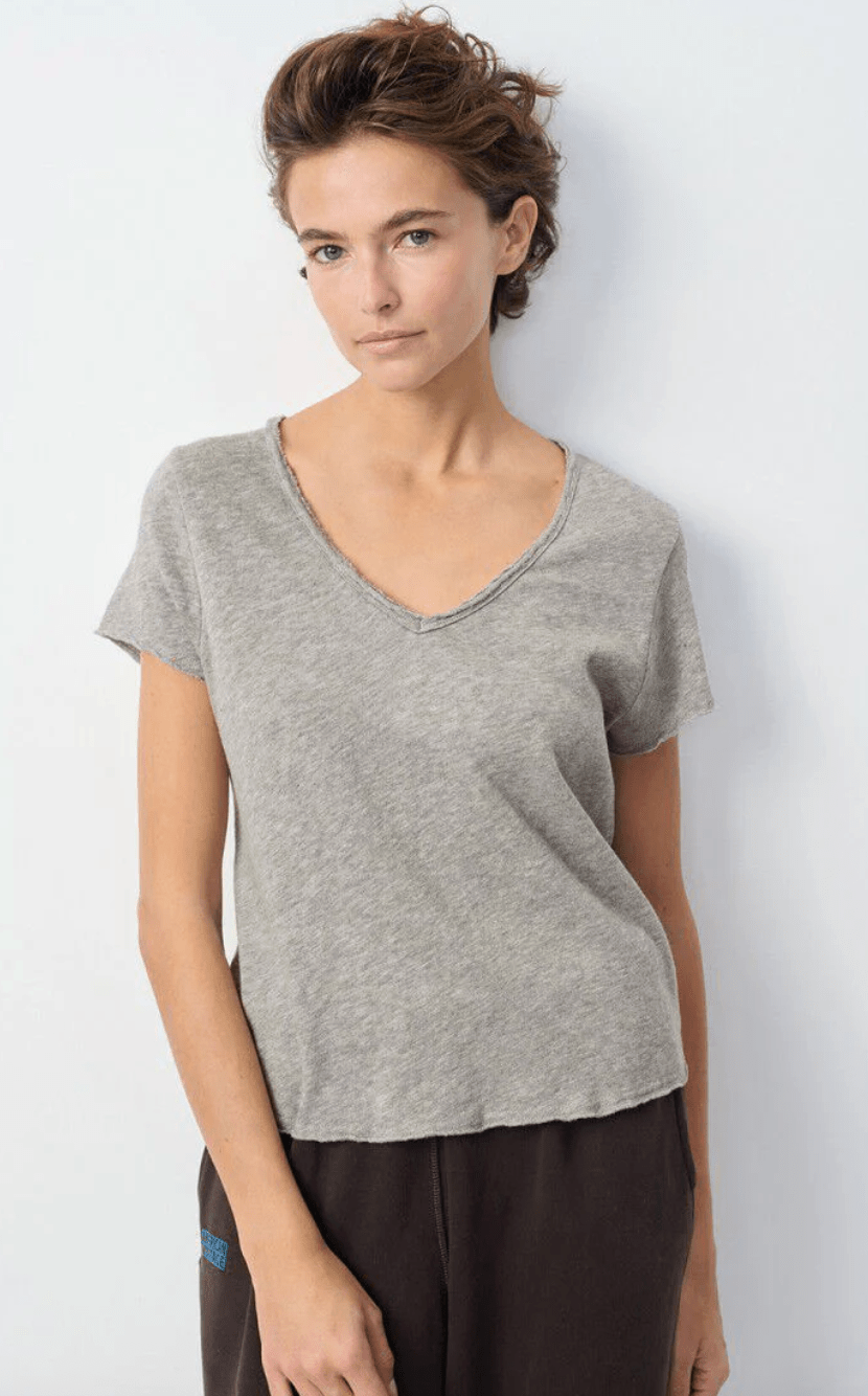American Vintage Sonoma V Neck TShirt Grey