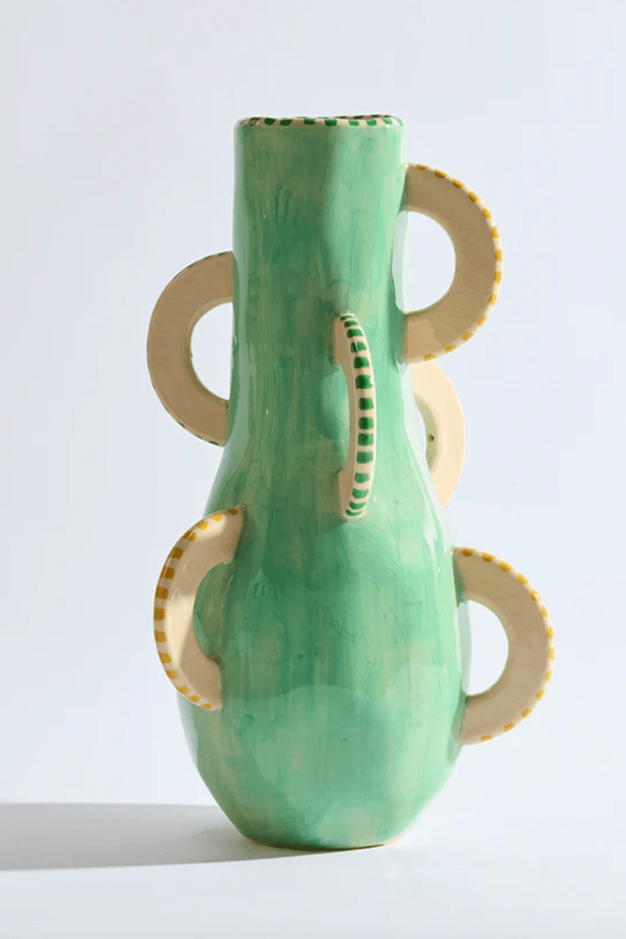 Cabana Tall Vase Aqua