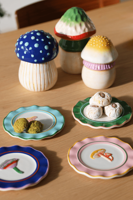 Klevering Plate Magic Mushroom Set of 4