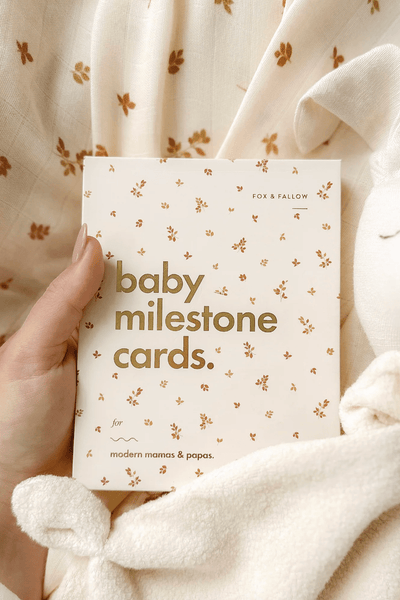 Fox and Fallow Baby Milestone Cards Broderie