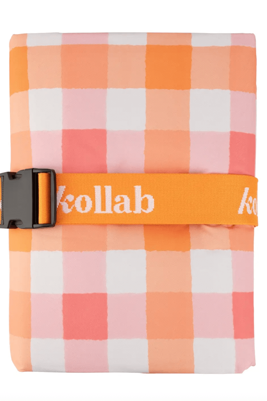 Kollab Picnic Mat Watermelon Peach Check