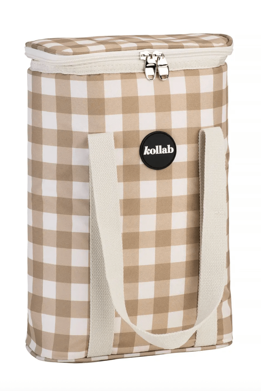 Kollab Wine Cooler Bag Olive Check