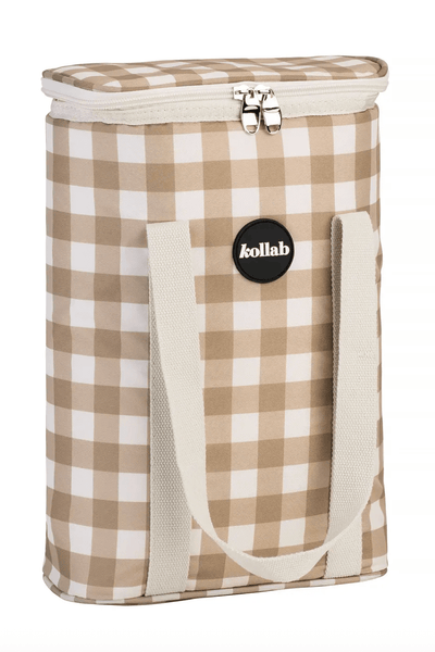 Kollab Wine Cooler Bag Olive Check