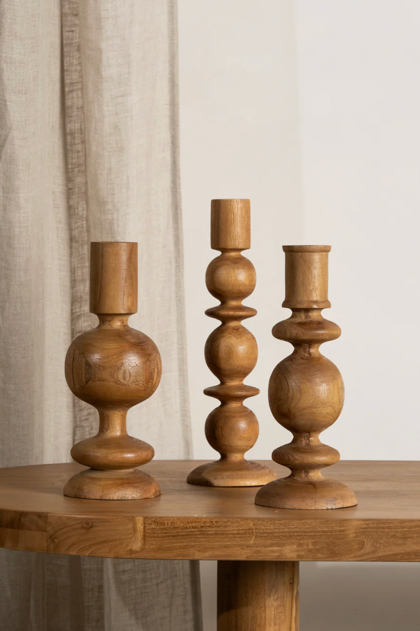 Inartisan Suri Turned Candle Holders