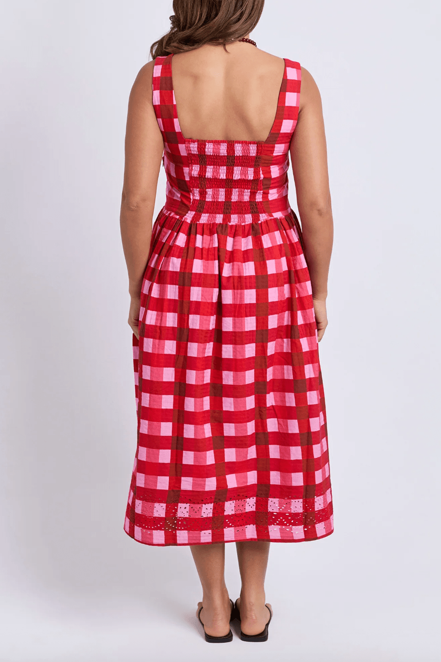 Elm Clothing Eden Dress Poppy Check