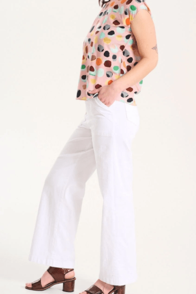 Olga De Polga Peggy Fina Long Pants White in Cotton
