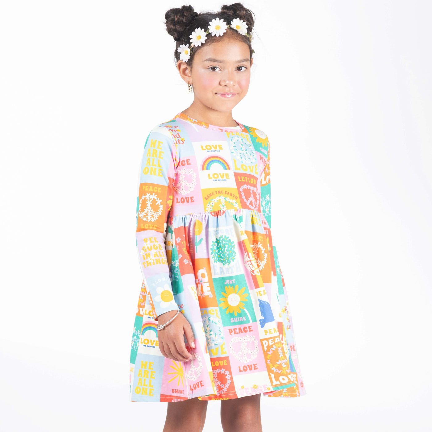 Rock Your Kid Peace and Love Dress