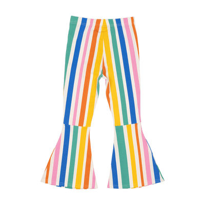 Rock Your Kid Rainbow Stripes High Waisted Flares
