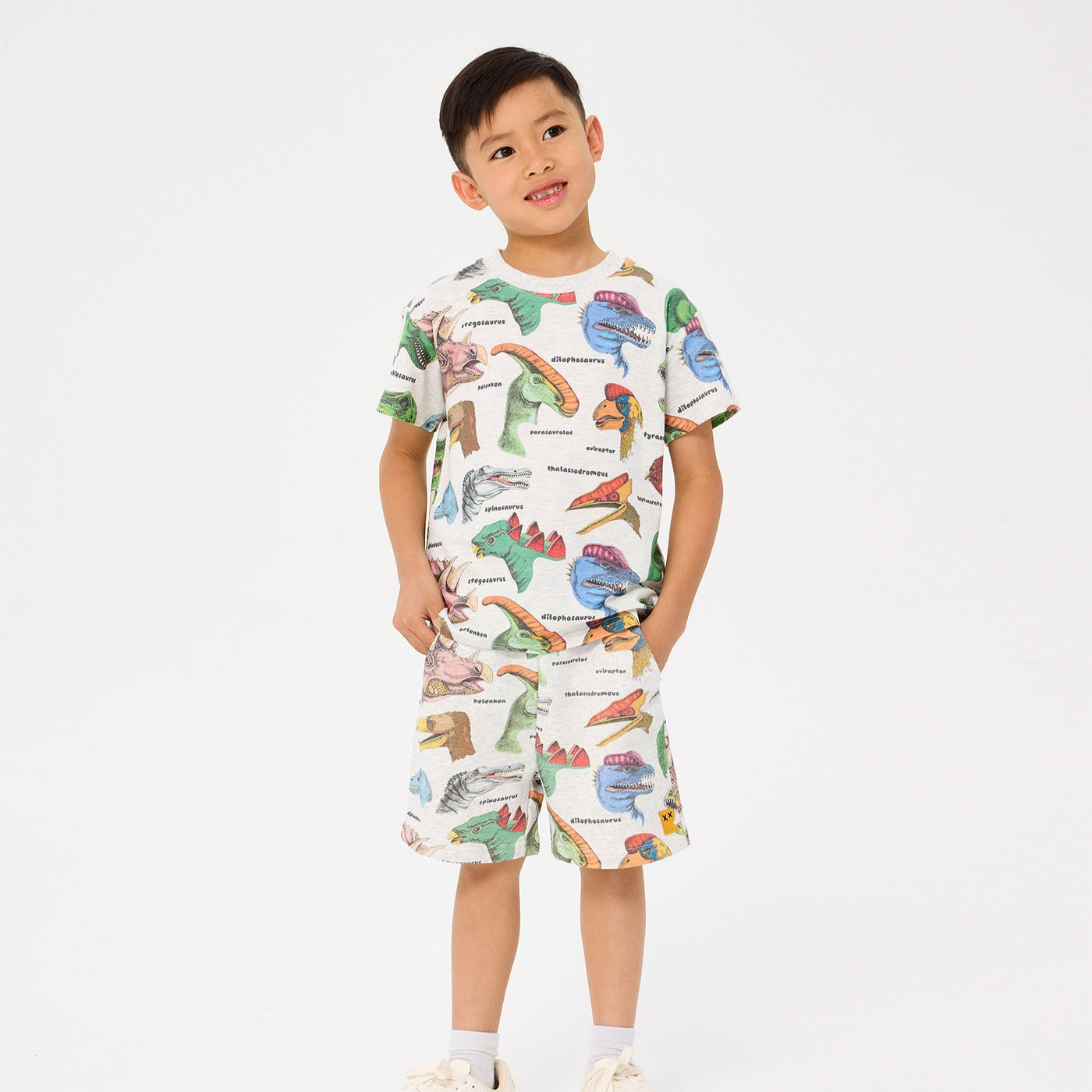 Rock Your Kid Dino Bright Short Sleeve T Shirt