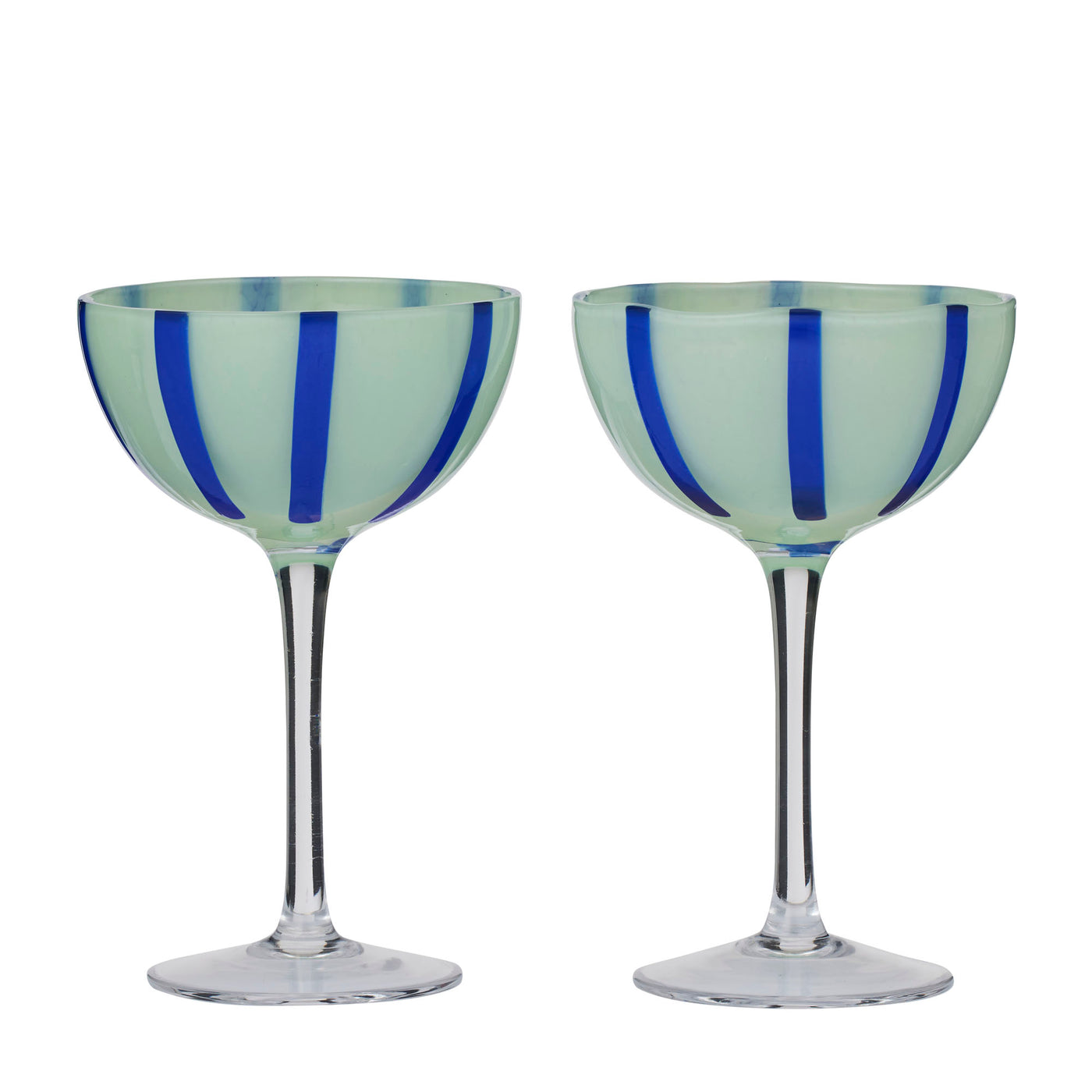 Aperitivo Set of 2 Coupe Glass Green/Blue