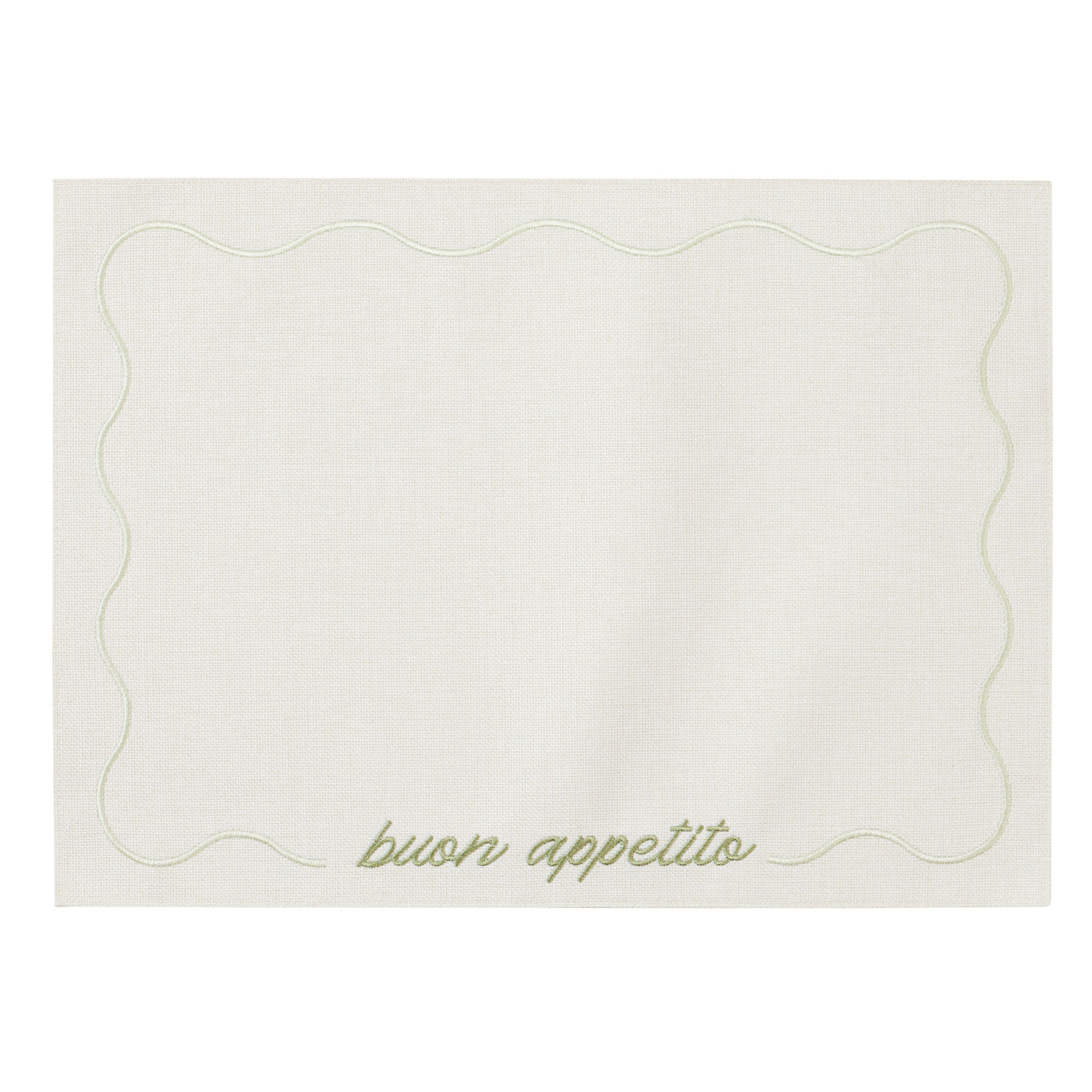 Buon Appetito Placemat Natural/Green