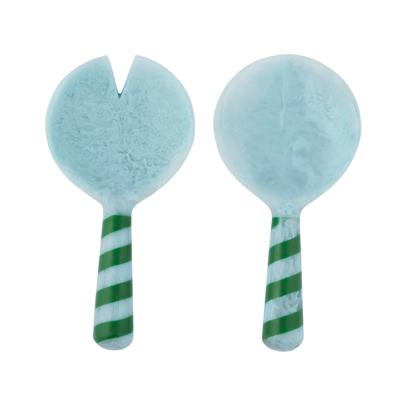 Capri S/2 Resin Servers Sky/Emerald