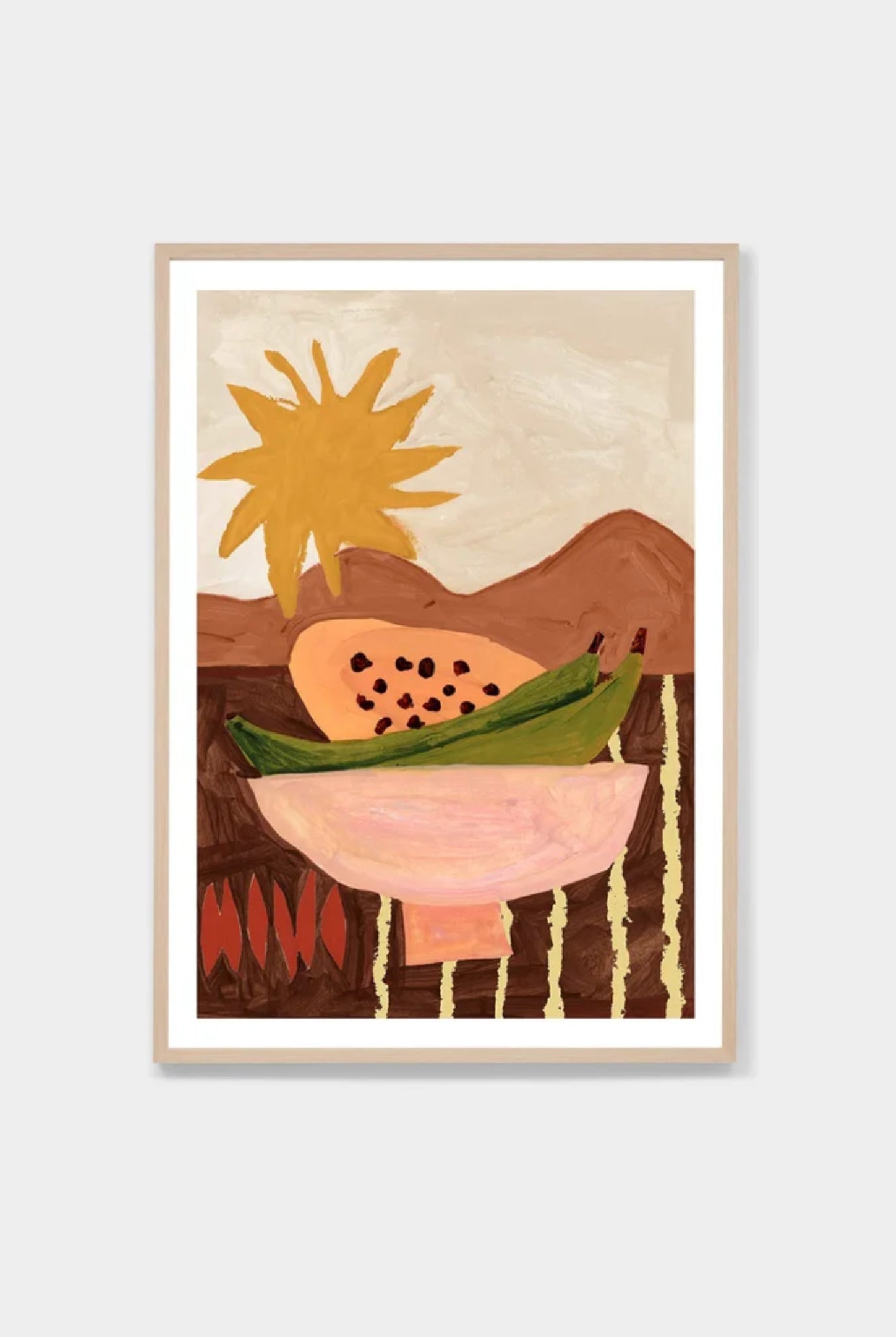 Framed Papaya Sunrise