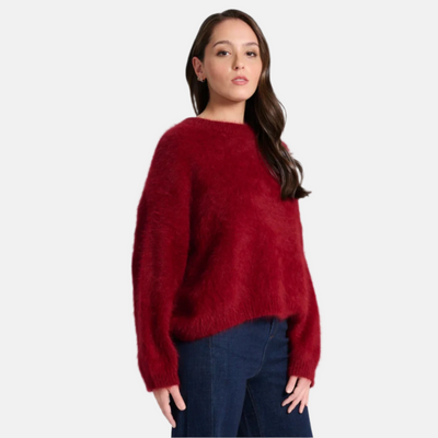 Olga De Polga Montreal Knit Vino in Angora