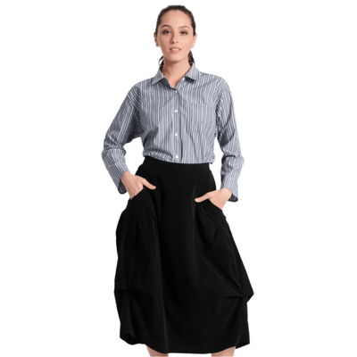 Olga De Polga Indra Shirt Licorice in Cotton/Tencel