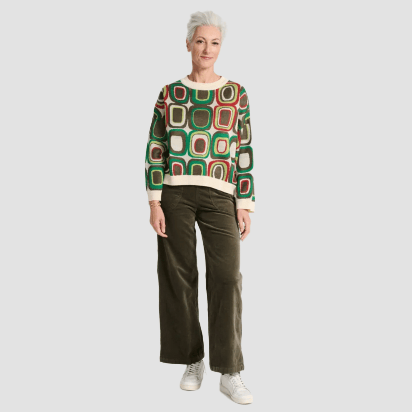 Olga de Polga  Peggy Paris Long Pants Khaki In Soft Velvet