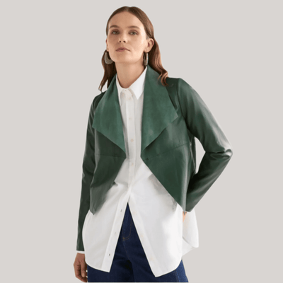 Elk The Label Fine Leather Jacket Milan Green