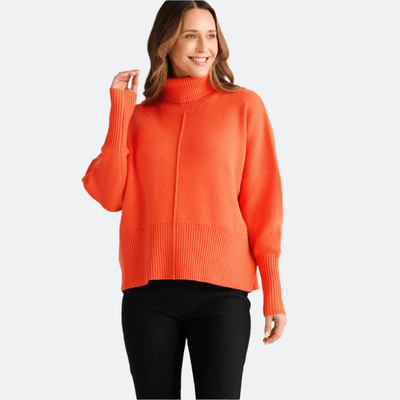 Brave and True Sophie Knit Jumper Neon Flame
