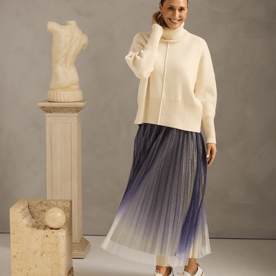 Brave and True West End Skirt Navy Ombre