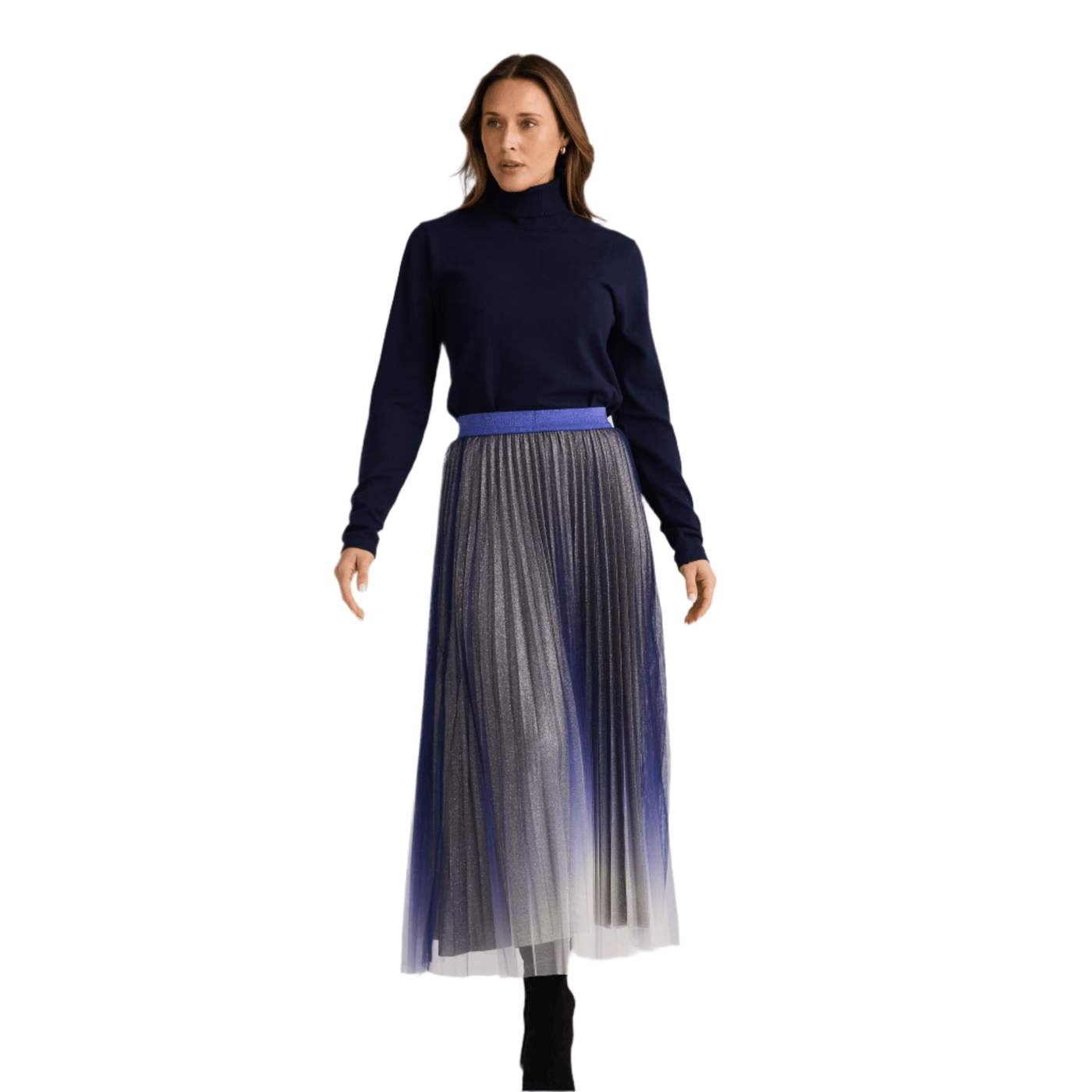 Brave and True West End Skirt Navy Ombre