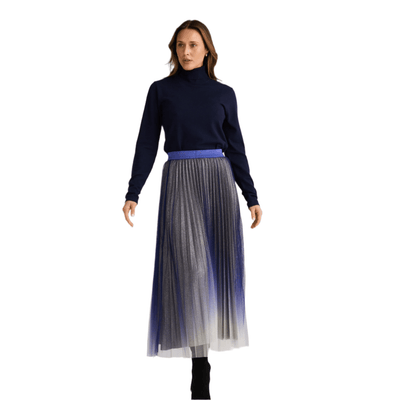 Brave and True West End Skirt Navy Ombre