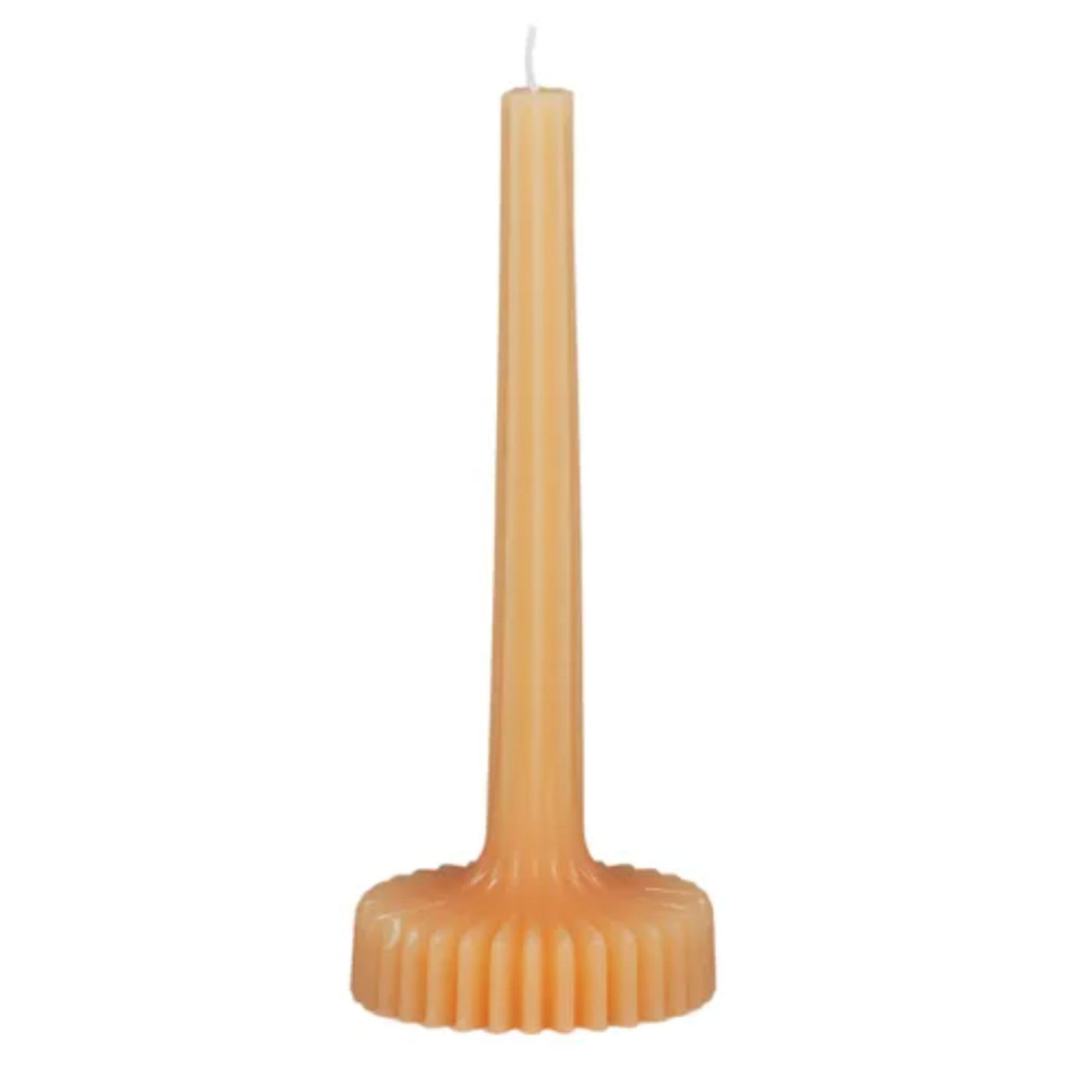 Ribbed Dinner Candle With Stand