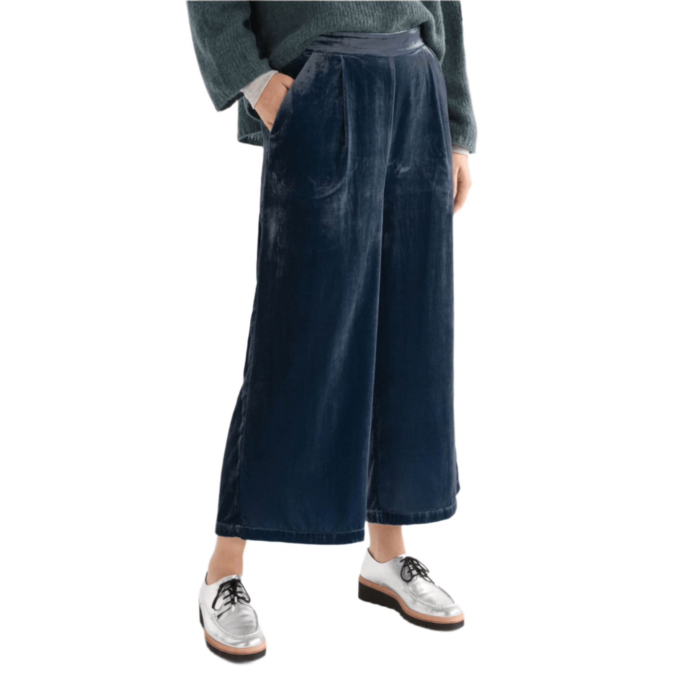 Elk the Label Suuri Wide Leg Pant Blue Steel