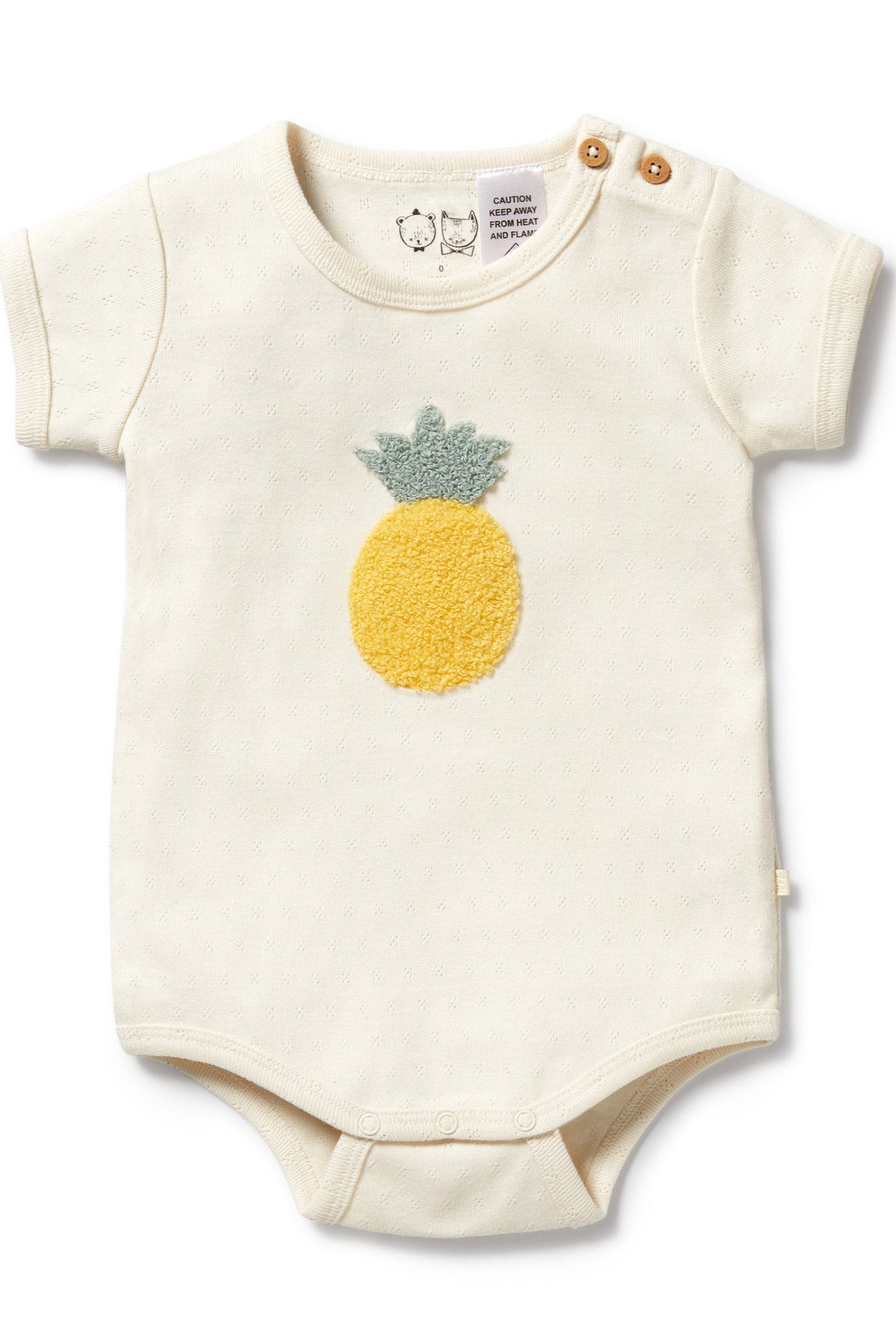Wilson and Frenchy Piney Pals Organic Pointelle Bodysuit