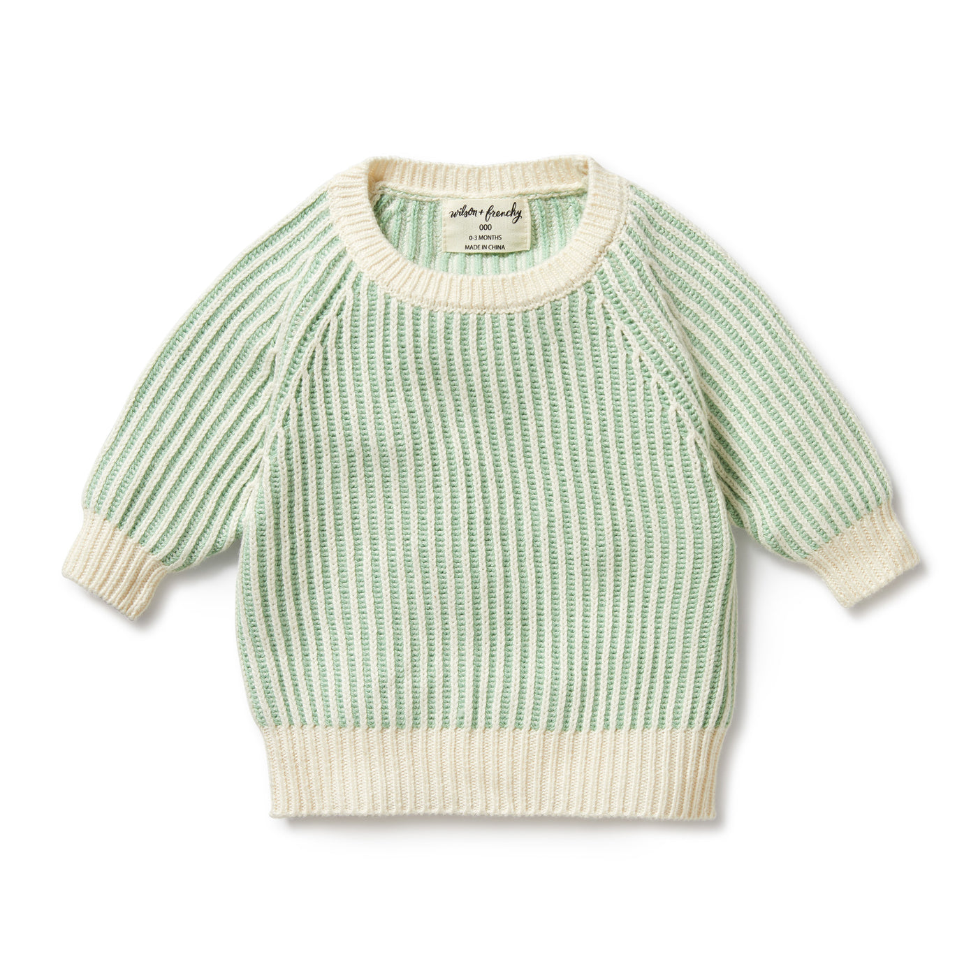 Wilson and Frenchy Mint Green Knitted Ribbed Jumper