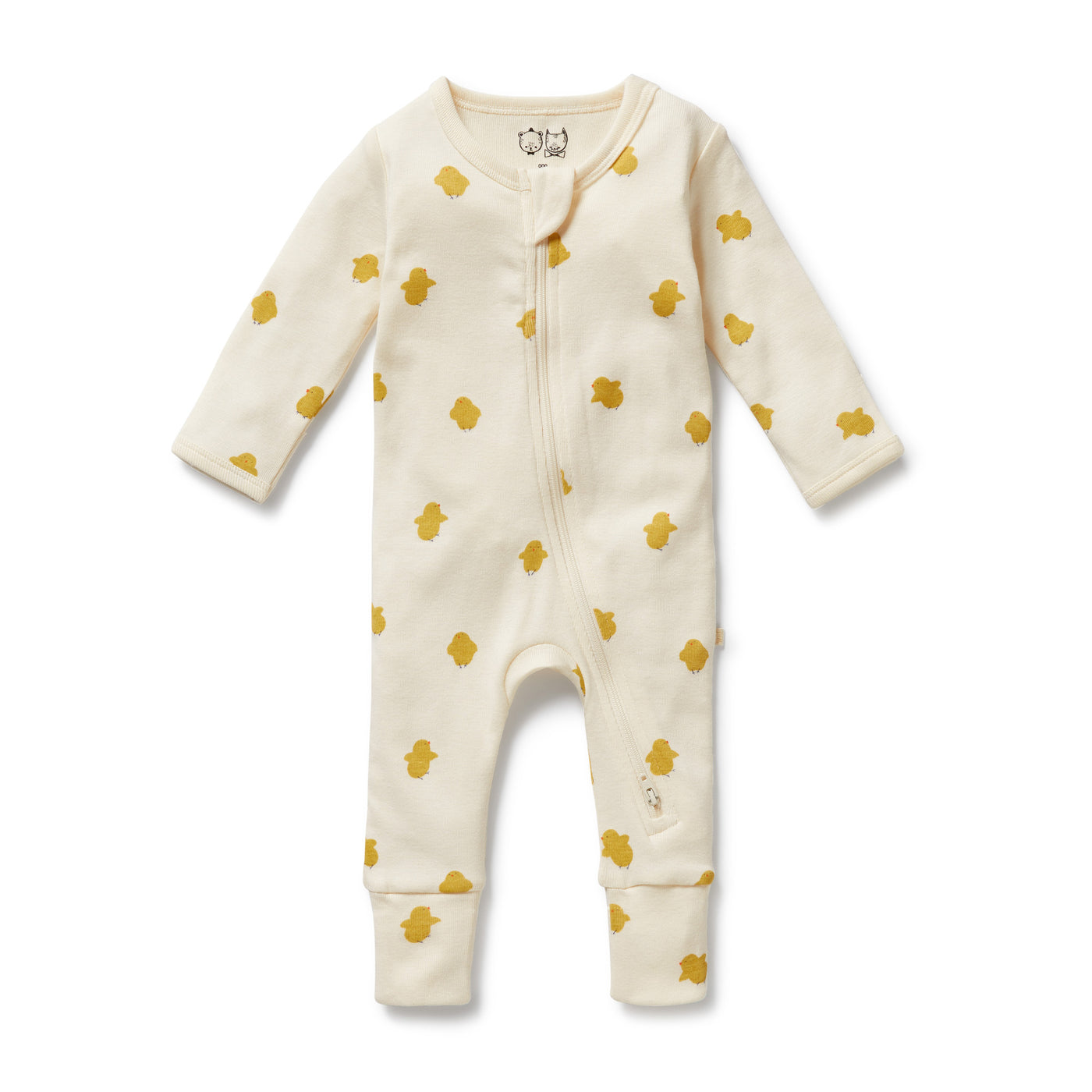 Wilson and Frenchy Little Chick Organic Zipsuit with Feet