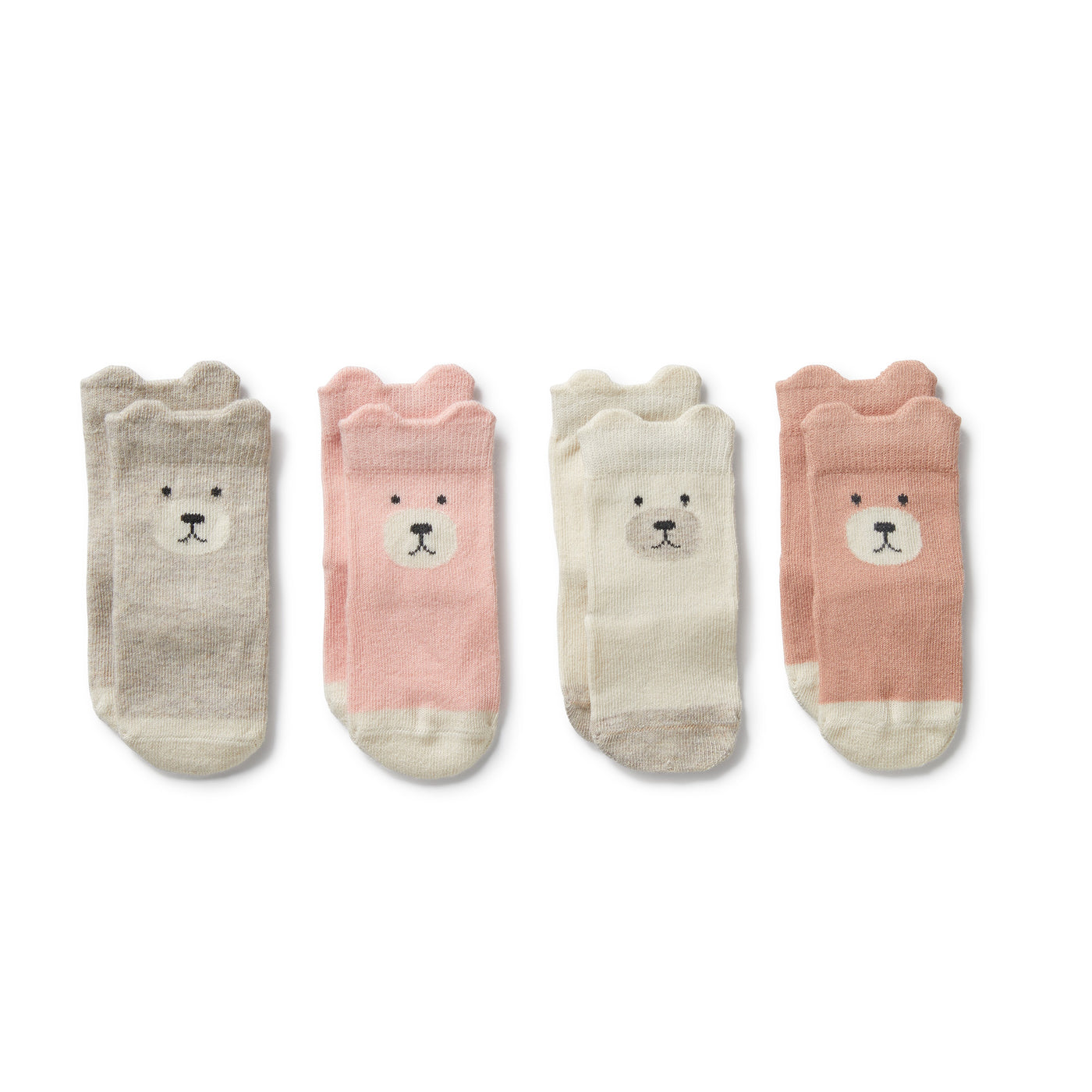 Wilson and Frenchy Girls Organic 4 pack Baby Socks