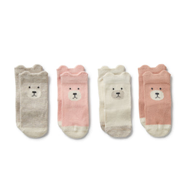 Wilson and Frenchy Girls Organic 4 pack Baby Socks