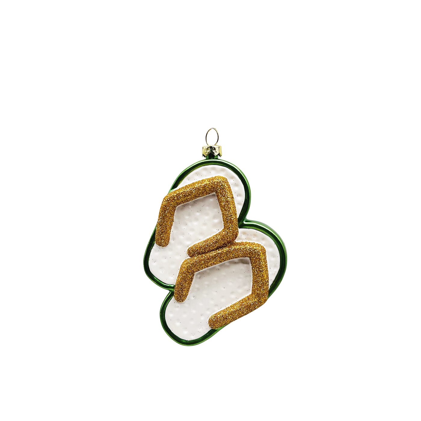 Thongs Ornament Plastic  Wht/Green