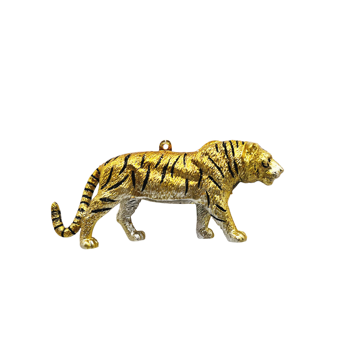Tiger Ornament Plastic  Gold/Black