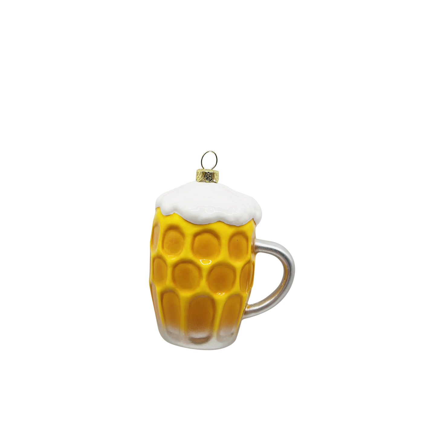 Beer Mug Omament Plastic 8x9cm Golden