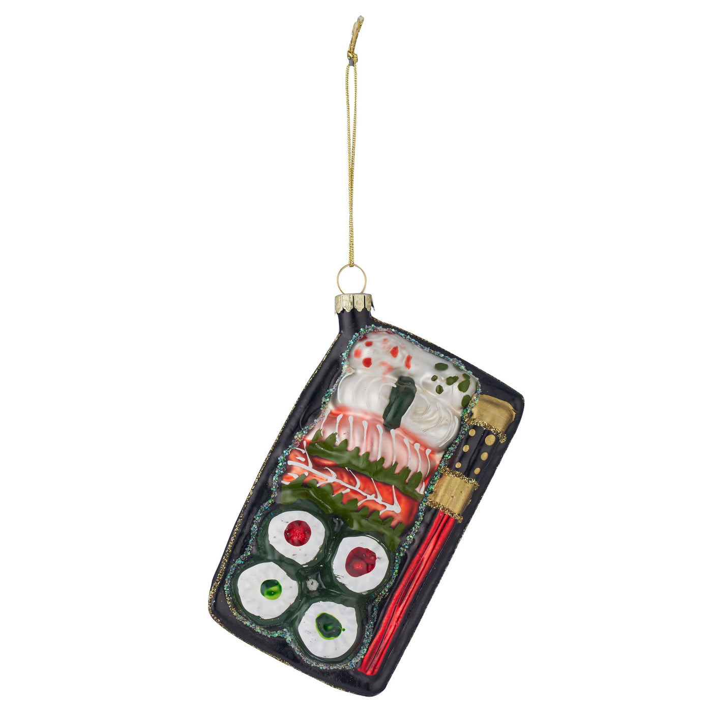 Sushi mix Ornament Glass 6x10cm Black
